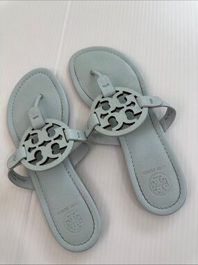 Tory Burch Miller Sandals Seltzer Blue, 7